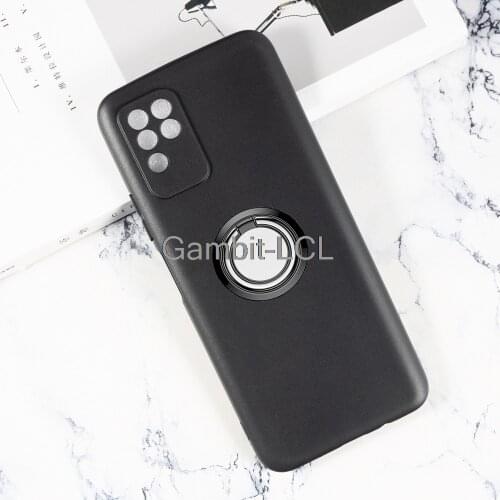 For Infinix Note 8 6.95" Note8 X692 Back Ring Holder Bracket Phone Case Smartphone TPU Soft Silicone Cover