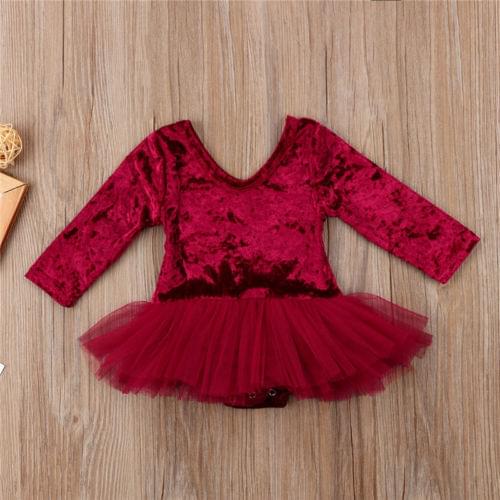 Princess Newborn Infant Baby Girl Summer Xmas Clothes Velvet Lace Tulle Tutu Dress Party Wedding Gown Dresses Vestidos Clothing