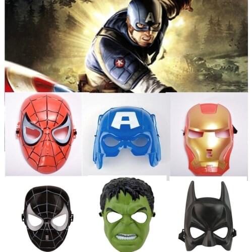 Disney Marvel Cartoon Action Figure Spider Man Iron Man Mask Party Supplies Halloween Toys Gifts for Children Unisex