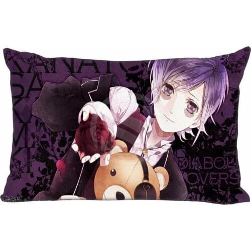 Hot Sale DIABOLIK LOVERS &4 Pillowcase Custom Zippered Rectangle Pillow Cover Cases Size 50x75cm (Two sides) WT#905&Z20