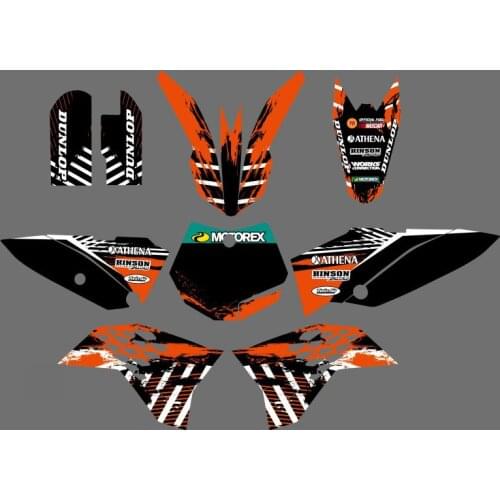 H2CNC 0534 Graphics& BackgroundS DECALS STICKERS Kits for KTM SX 65 2009 2010 2011 2012