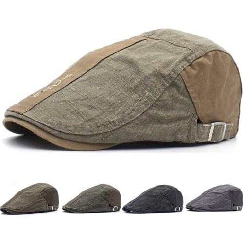 Letter Embroidery Beret Stitching Casual Cap Fashion All-match Forward Hat