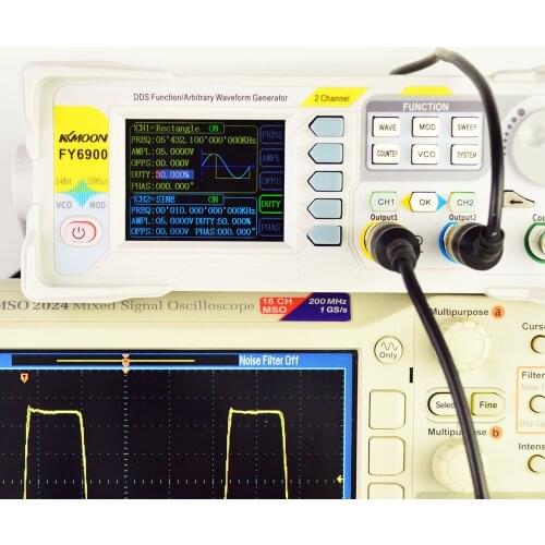KKMOON 100MHz Module Digital DDS Signal Generator Waveform Generator Pulse Signal Source 250MSa/s Frequency Meter High Precision