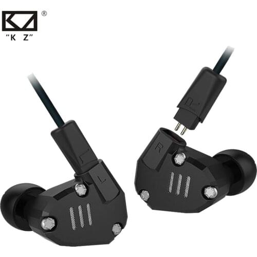 KZ ZS6 Earphones 2DD+2BA Hybrid Technology In Ear Monitors HIFI Stereo Sport Gaming Headset Noise Cancelling Earbuds auriculares