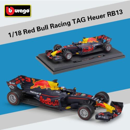 Bburago 1:18 F1 car model simulation of original alloy 2017 RB13 W07 formula car model