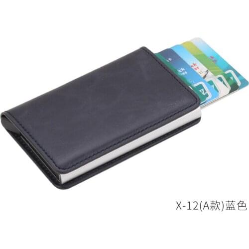 Carbon Fiber RFID Blocking MenS Credit Card Holder Leather Slim Mini Wallet Fashion Credit Card Holder Male Purses