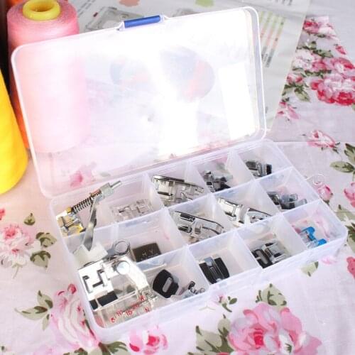 Sewing knitting crochet Domestic Machine Braiding Blind Stitch Darning Presser Foot Feet Kit Set For Brother Singer Janom