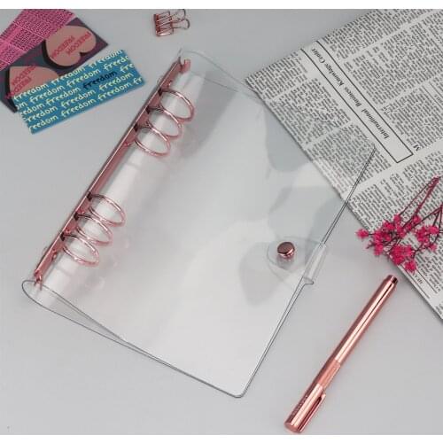 A7 A6 A5 Transparent Loose Leaf Binder Notebook Inner Core Cover Note Book Journal Planner Office Stationery Supplies