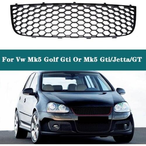 For Vw Mk5 Golf Gti Or Mk5 Gti/Jetta/GT Car Front Center Bumper Lower Grille Black Racing Grills Auto Exterior Parts