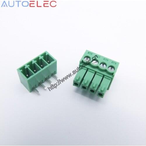 50sets 4pin Pitch3.50mm PA66 PCB Plug-in Terminal Block connector male and EMC 1897115 female right angle pin for PHOENIX tyco