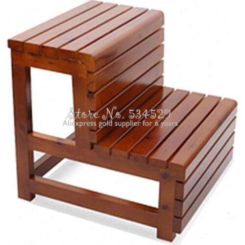 30%B Solid Wood Shower Bench, Waterproof Shower Chair For Elderly Pregnant Woman,change Shoes Stool Widen Anti-skid Bath Chair