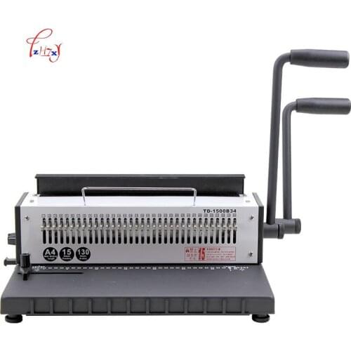 Manual Wire binding machine 34 Holes Metal Spiral Wire Spool Binding Machine A4 Binder Puncher machine 1pc