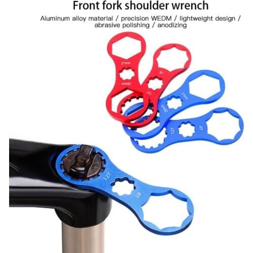 MTB Bike Fork Shoulder Wrench Bicycle Front Fork Repair Tools For Suntour XCR XCT XCM RST 8/12T 27/28mm Front Fork Removal Tool