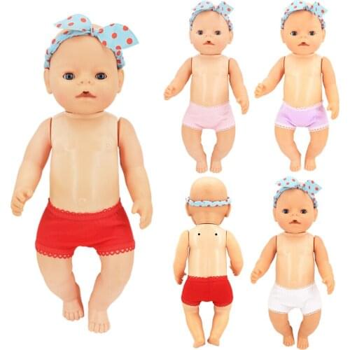 18 Inch Doll Clothes and Accessories Panties Underwear, For 43cm Baby-Born Dolls and American 18 Inch Our Generation Girls Dolls