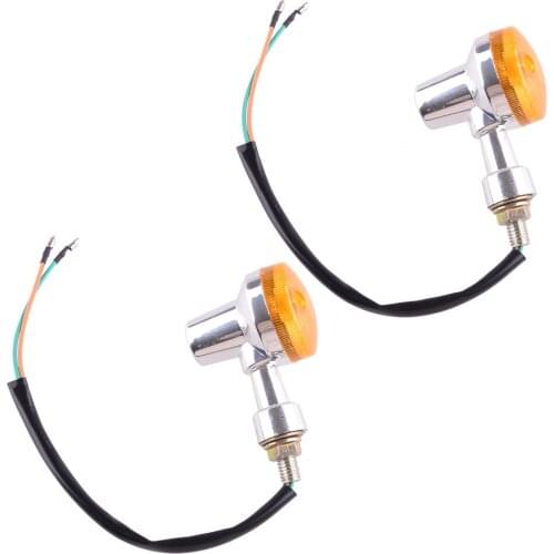 Universal 2pcs Motorcycle Motorbike Amber Bulb Turn Signal Light Indicator Lamp Refit