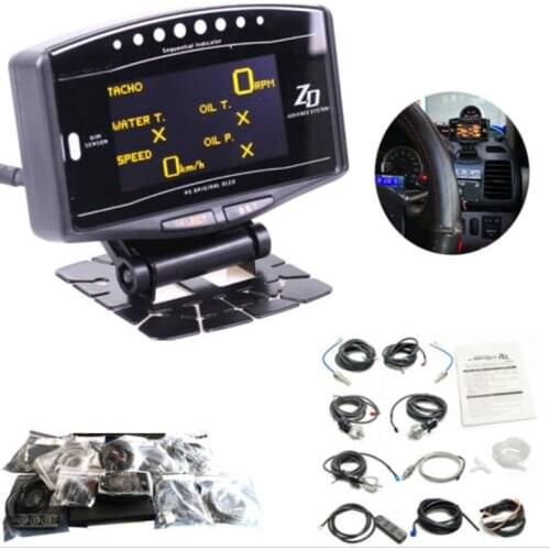 Universal Full Kit Sports Package 10 in 1 BF CR C2 Advance ZD Link Meter Digital Auto Gauge With Electronic Sensors
