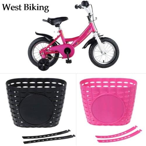 Bicycle Basket Hollow Children Bike Tricycle Scooter Storage Front Handlebar Plastic Carrier Cycling Kids Riding Shopping