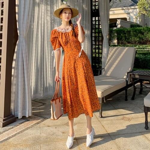 Women Long Backless Floral Dress Summer 2021 Boho Retro Casual Party Night Beach Vacation Elegant Runway Vestidos Korean New