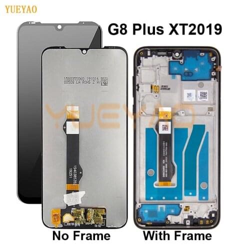 LCD For Motorola Moto G8 Plus XT2019 LCD Display Touch Screen Digitizer Assembly Black For Moto G8 Plus LCD Screen With Frame