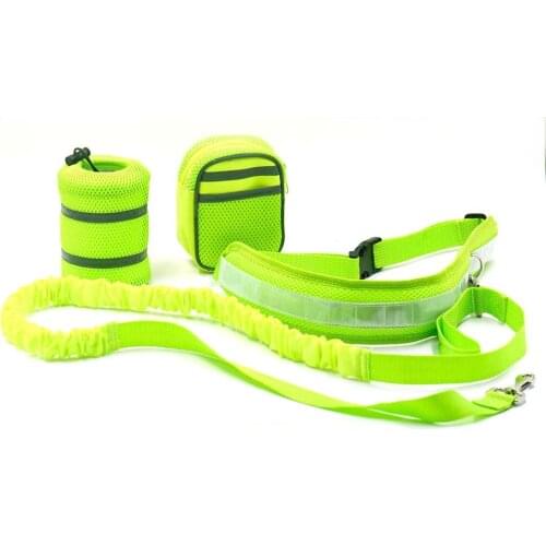 2017 new multi-color reflective traction suit dog collars Dog running retractable adjustable sports suit dog leash 4pcs/set