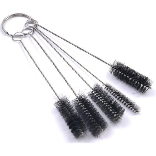 5PCS Tattoo Cleaning Brush Kit Tip Tube Machine Grip Airbrush Straw Cleaner Brush
