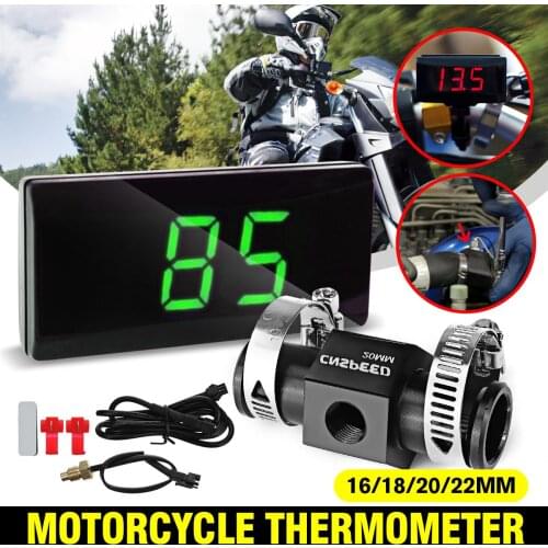 16/18/20/22mm Water Temperature Joint Pipe Sensor Adapter Motorcycle Racing Accessories Universal Digital Water Temp Gauges