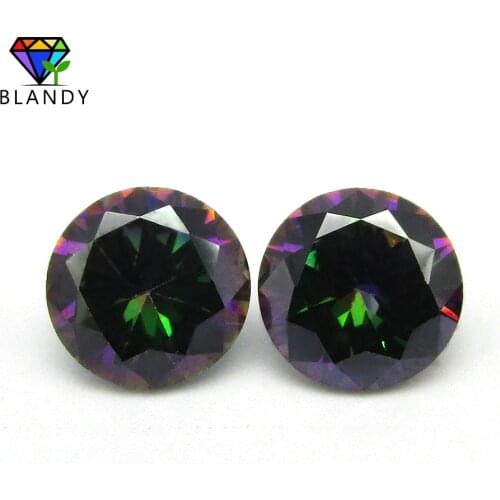 Free Shipping 5A 1.0~12mm Loose Multicolor Cubic Zirconia Stone Round Shape Mix-Color CZ Stone Synthetic Gems For Jewelry