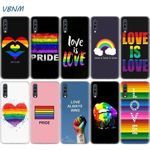Gay Lesbian Lgbt Rainbow Art Phone Case For Samsung Galaxy A51 A71 A50 A70 A20 A30 A40 A10 A20E J4 J6 A6 A8 A7 A9 2018 Cover