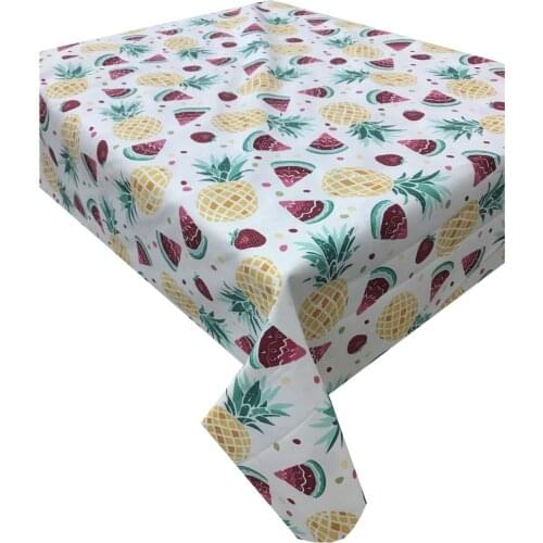 Zeren Home Watermelon Pineapple Strawberry Patterned Carefree Table Cloth 170x500 cm