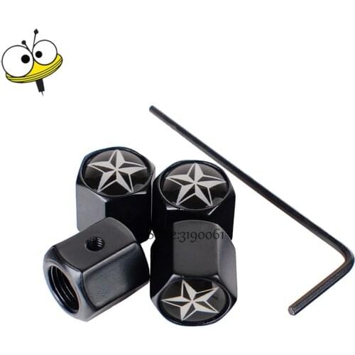 Car Styling Wheels Emblem for Volkswagen Passat Dodge Jeep Chrysler Fiat Jaguar Mitsubishi Peugeot 308 SSANGYONG Tire Valve Caps