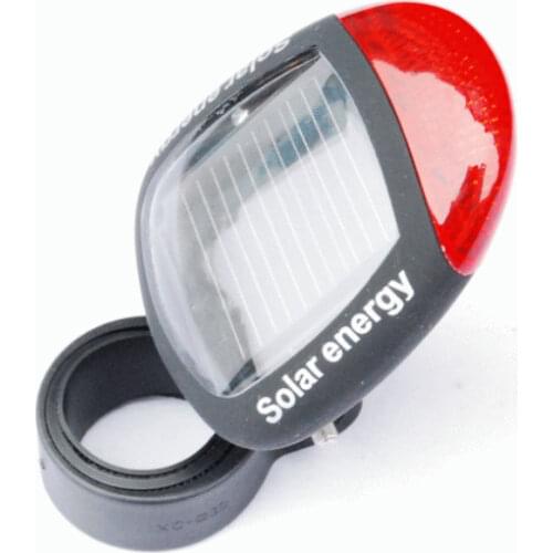 Outdoor Cycling Bicycle Solar Energy Light Rechargeable LED Seatpost Lamp Bike Back Rear Tail Light Bicycle Accessorie taillight