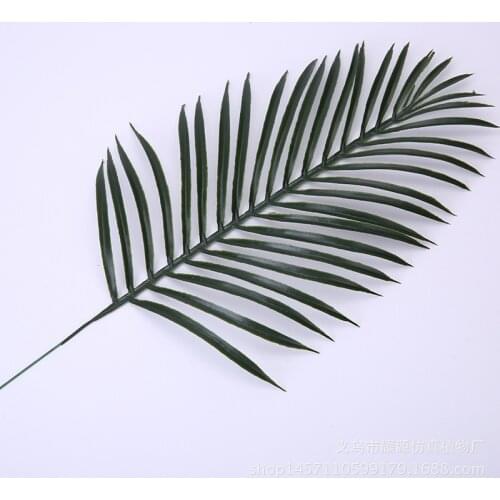 Artificial Iron Leaves Palm Tree Green Leaf Plants Plastic Potted Bonsai Leaves Garden Home Wedding Table Ornaments Decoration