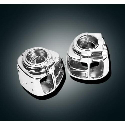 Switch Housings Cover For Harley Davidson Dyna Softail Sportster V-Rod Tour Chrome