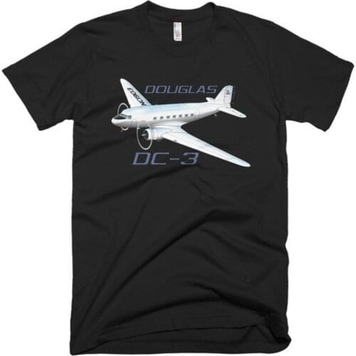 Douglas Dc-3 Custom Airplane T-Shirt - Personalized with Your Name Hot Summer Cotton Men T-Shirt High Quality Men Cool Tees Tops