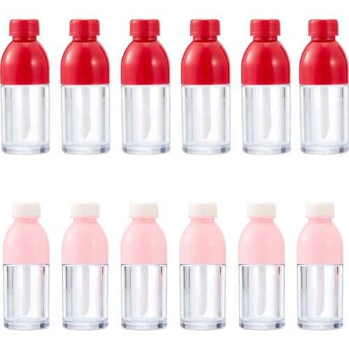 12 Pcs Adorable Empty Lip Gloss Tube Bottles 8ML Refillable Lip Glaze Tube Small Travel Lip Gloss Tube Sample DIY Makeup