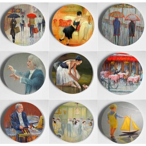 September McGee Wall Plate Beautiful High Quality Ceramic Handcrafts Decorative Plate Home Living Room Hotel Bar Art Plate