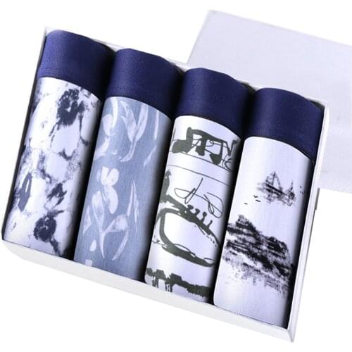 Underwear Men Cotton Boxer Shorts Boxer Homme Brand Underpants Male Panties Breathable Shorts U Convex Pouch Plus Size L-4XL