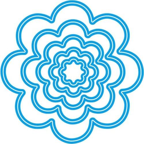 2020 New Flower Frame Nesting Layered Metal Cutting Dies For Cut Paper Making Album Greeting Card DIY Scrapbooking NO Stamp Sets