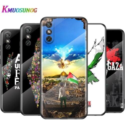 Palestine Arab For Huawei Y6 Y7 Y9 Y5P Y6P Y8S Y8P Y9A P Smart Z 2019 2020 2021Tempered Glass Cover Phone Case