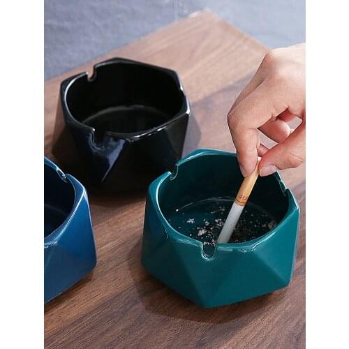 Ashtray Ceramic Creative Personality Fashion Windproof Large Living Room Office Home European Trend Without Cover