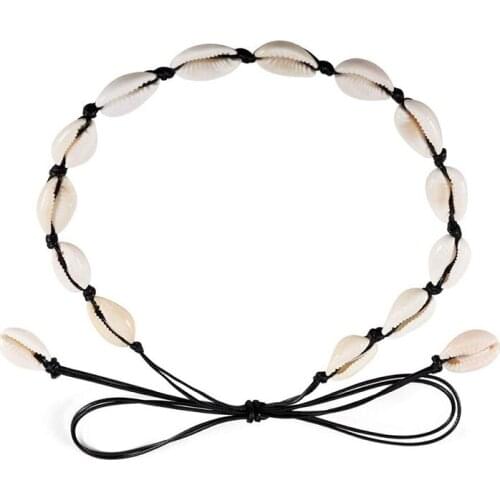 2021 Schelpen Ketting Natural Shell Necklace Treasure Spiral Candle Knotted Woven Chain Necklaces Clavicle Muszelki Goth Choker