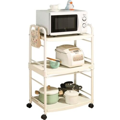 Kitchen Shelf Landing Multi-layer Mobile Cart With Wheels Sitting Room Small Home Appliance Electric Receive Frame