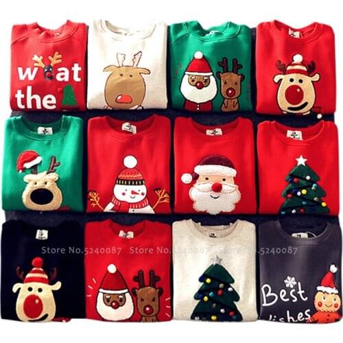 Christmas Matching Outfits Family Look Santa Claus Elk Xmas Cosplay Costumes Mommy and Me Hoodies Home Party Performance Clothes
