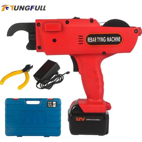 Automatic Rebar Tying Tool Cordless Rechargeable Lithium Battery Electric Tying Machine 3000mAh Wire Binding Machine Rebar Tier