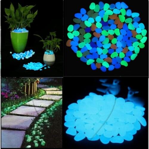 Garden Glow In The Dark Luminous Pebbles for Walkways Plants Aquarium Decor Glow Stones Garden Home Decoration Garden Decor