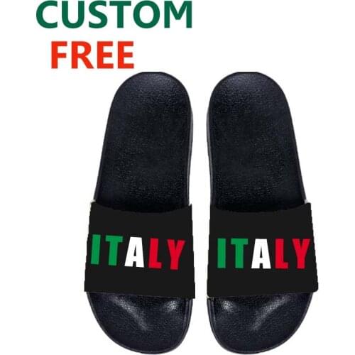 Italy Custom Men Slippers Logo Print Summer Woman Italia Flag Slide Outdoor Personalize Sandals