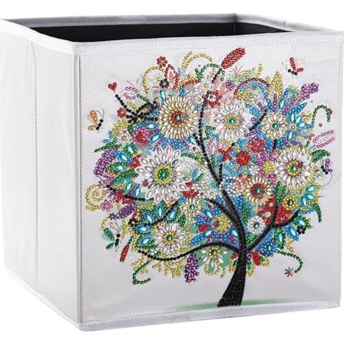 DIY Diamond Painting Folding Storage Box Jewelry Box Containers Landscape Resin Storage Box Diamond Manual Craft Wedding Gift