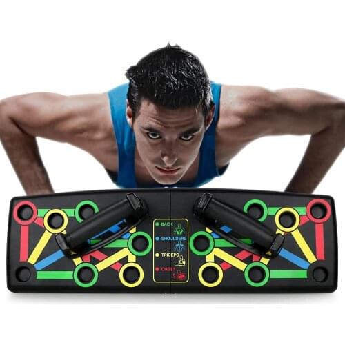 14 In 1 Push Up Rack Board Training Sport Workout Fitness Gym Equipment Push Up Stand for ABS Abdominal Muscle Building Exercise