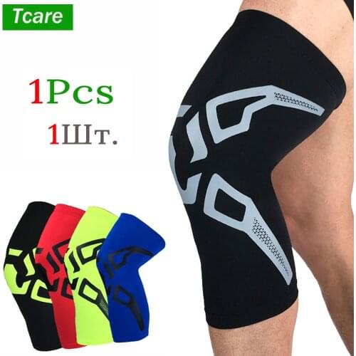 Tcare 1Pcs Knee Support Compression Sleeves for Running Jogging Workout Walking Hiking Recovery Improved Circulation Compression