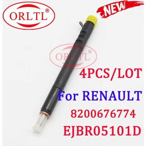 4pcs/lot Fuel Injectors EJBR05101D Diesel Fuel Engine System 5101D Nozzle Common Rail EJB R05101D for RENAULT 8200676774